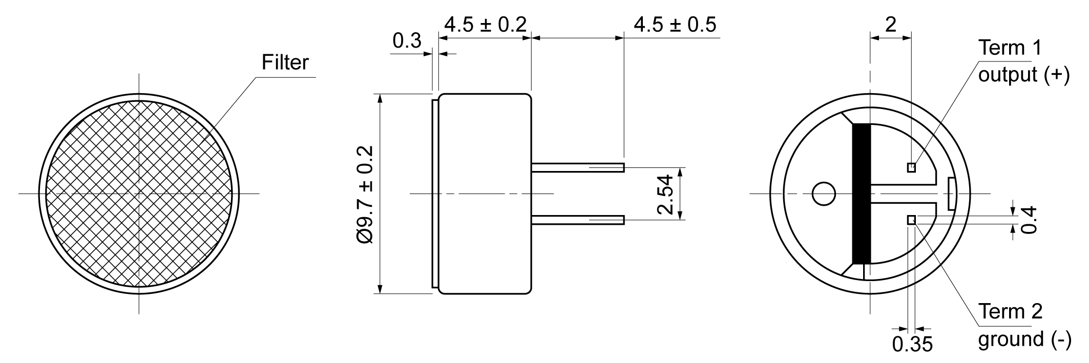 CMO9745-3022-342P Mechanical Drawing